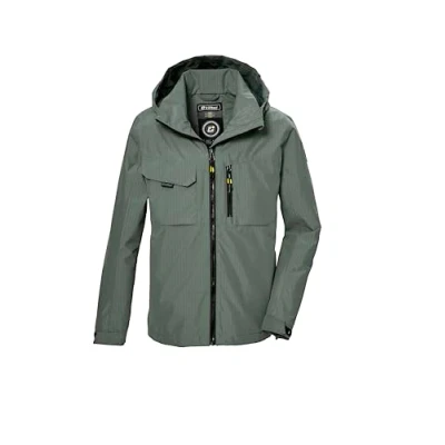 Abbildung von killtec Jungen Funktionsjacke ist wasserdicht/Outdoorjacke mit Kapuze KOS 140 BYS JCKT, oliv, 140, 43001 000