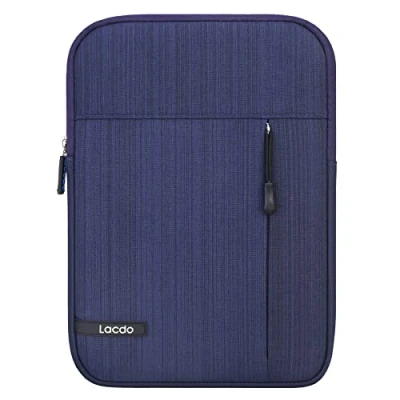Abbildung von Lacdo Tablet Tasche Schutzhülle für 11 Zoll iPad Pro M4 OLED, Air M2, 10.9 2022, Pro, 10.2&quot; iPad, 10.9&quot; 5 4, 10.5&quot; Air, Samsung Galaxy Tab, Blau