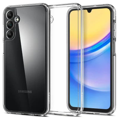 Abbildung von Samsung Galaxy A15 (4G) Hülle Kunststoff Spigen Hard Case/Backcover Handyhülle Transparent Shockproof/Stoßfest