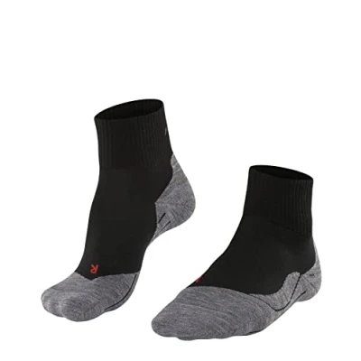 Abbildung von FALKE Herren Wandersocken TK5 Wander Short M Sso Wolle Funktionsmaterial antiblasen dünn 1 Paar, Schwarz Black Mix 3010, 44 45