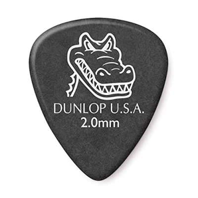 Abbildung von JIM DUNLOP 417F200 24er Pack Gator Grip Plektren 2,0 mm, schwarz