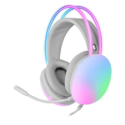 Abbildung von MARSGAMING Mars Gaming MH Glow Rosa, 360 Full Chroma RGB Flow Kopfhörer, Mikrofon Geräuschunterdrückung, Ultraleichtes Design, Mempory Schaumstoff Ohrpolster, Universelle Kompatibilität