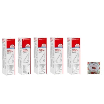 Abbildung von NASENSPRAY al 0,05 % 5 x 10 ml Sparset inkl. Handcreme ODER Handseife von Apotheken Express