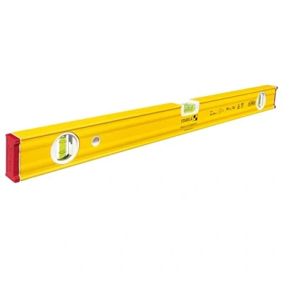 Abbildung von STABILA Wasserwaage Type 80 AS 2, 60 cm, verstärktes Alu Profil, 1 Horizontal Libelle, 2 Vertikal Libellen, integrierte Rutsch Stopper, Made in Germany
