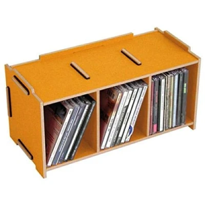 Abbildung von Werkhaus Medienbox CD &#039;&#039;Goldgelb&#039;&#039; Aufbewahrungsbox Aufbewahrung Ordnungssystem Box für CDs Geburtstagsgeschenk Aufbewahrungsboxen Ostergeschenk