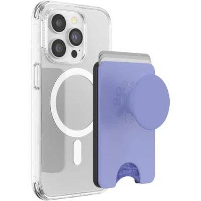 Abbildung von PopSockets: PopWallet+ für MagSafe Inklusive Adapterring Kartenhalter mit integriertem austauschbarem PopTop Smartphones und Hüllen Deep Periwinkle