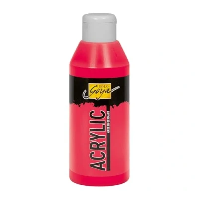 Abbildung von KREUL 84208 Solo Goya Acrylic karminrot, 250 ml Flasche, cremige vielseitig einsetzbare Acrylfarbe in Studienqualität, auf Wasserbasis, schnell und matt trocknend, gut deckend, wasserfest