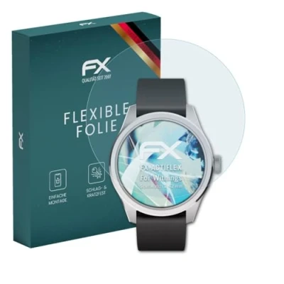 Abbildung von atFoliX Schutzfolie kompatibel mit Withings ScanWatch 2 42 mm Folie, ultraklare und flexible FX Displayschutzfolie (3X)