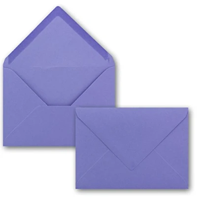 Abbildung von Briefumschläge in Violett 100 Stück DIN C5 Kuverts 22,0 x 15,4 cm Nassklebung ohne Fenster Weihnachten, Grußkarten Serie FarbenFroh
