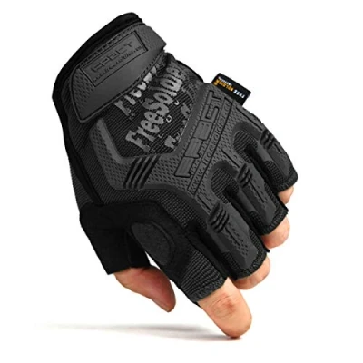 Abbildung von FREE SOLDIER Outdoor Handschuhe Vollfinger Taktische Herren Motorradhandschuhe mit gepolstertem für Fahrrad Airsoft Militär Paintball und andere Aktivitäten(Schwarz, XL)
