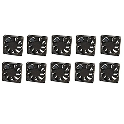 Abbildung von Rhombutech Set 10x Flüsterleiser, gleitgelagerter 60 x 15 mm Lüfter DC12V 0.11A, 3 Pins Stromanschluß (Set 60/60/15)