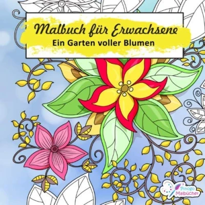 Abbildung von Malbuch für Erwachsene: Ein Garten voller Blumen