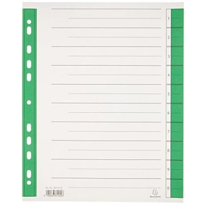 Abbildung von Exacompta Trennblatt A4 230g/qm Karton (RC) VE=100 Stück grün