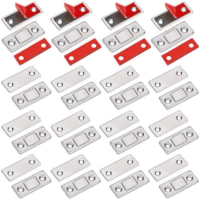 Abbildung von Magnetschnäpper Magnete für Schranktüren Jiayi 16 Stück Ultra Dünn Türmagnete Selbstklebend Möbel Schrankmagnete Stark Schrank Magnetverschluss Schubladen Magnet Türschließer