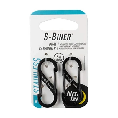 Abbildung von Nite Ize Karabiner S Biner Stahl GR 1, schwarz, NI SB1 2PK 01