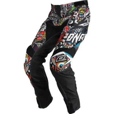 Abbildung von O&#039;NEAL Motocross Hose Enduro Motorrad strapazierfähige Denierstoffe, mit großer Bewegungsfreiheit, Athletische Passform Pants Mayhem Crank Erwachsene Schwarz Multi Größe 48