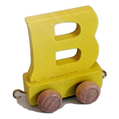 Abbildung von FunWorldToys® Buchstabenzug Bunt Holzeisenbahn Namenszug aus Holz (Buchstabe B)