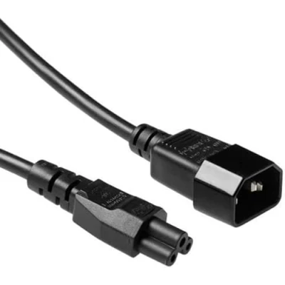 Abbildung von ACT Netzkabel 3 Polig 0,5 m, C14 Stecker auf C5 Kabel Buchse, Stromkabel Type F, Kaltgerätekabel Verlängerung AK5218