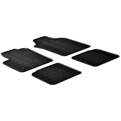 Abbildung von Gledring 0372 Fußmattensatz Gummi vorne und hinten 4 schwarz 750mm 550mm