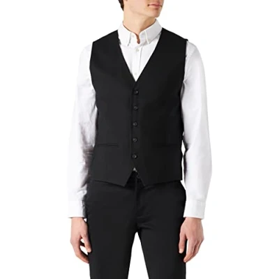 Abbildung von Selected Homme Slhslim NEIL Anzugweste, Herren, Größe: 58, Black