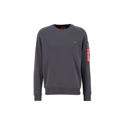 Abbildung von Alpha Industries X FIT Sweatshirt, Herren, Größe: Small, Vintage grey