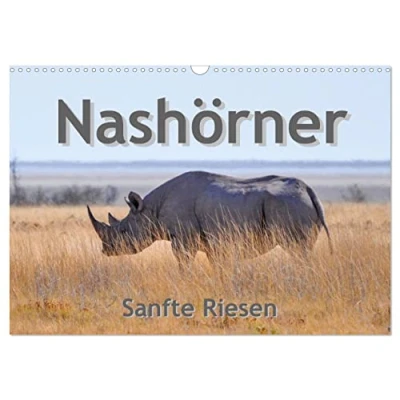 Abbildung von Nashörner Sanfte Riesen (Wandkalender 2025 DIN A3 quer), CALVENDO Monatskalender