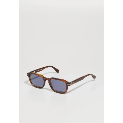 Abbildung von Lacoste Men&#039;s Sunglasses L6046S Striped Brown with Solid Blue Lens