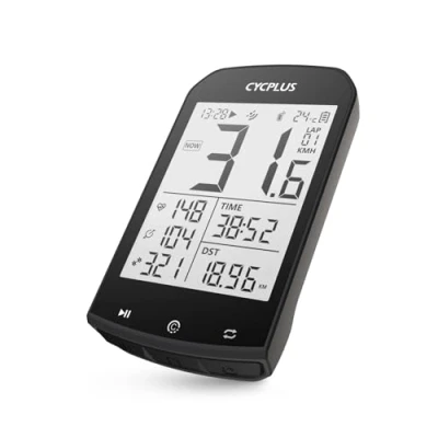 Abbildung von CYCPLUS GPS Fahrradcomputer Kabellos, wasserdichte Fahrrad Tachometer und Kilometerzähler, ANT+ Drahtloser Tacho mit zahlreichen Funktionen, 2,9 Zoll LCD Hintergrundbeleuchtung