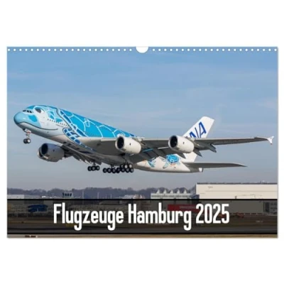 Abbildung von Flugzeuge Hamburg 2025 (Wandkalender DIN A3 quer), CALVENDO Monatskalender