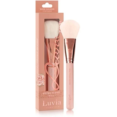 Abbildung von Luvia Rougepinsel Essentials Prime Blush Brush E214 Gewölbter &amp; Flacher Rouge Pinsel In Nude/Roségold Vegane Kosmetik Schminkpinsel/Kosmetikpinsel