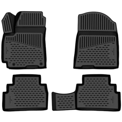 Abbildung von WALSER XTR Gummi Fussmatten Auto kompatibel mit Kia Soul III (SK3) 01/2019 Heute, 100% passgenaue Fußmatten, robuste Universal Fußmatte Auto, Gummimatten