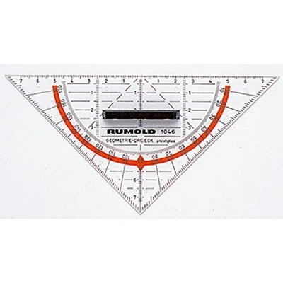 Abbildung von Rumold Geometrie Dreieck 16 cm Kunststoff mit abnehmbaren Griff