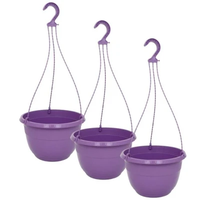 Abbildung von Heimwerkercenter Blumentopf MePla 3 Stück Ampel ORION Blumenampel ø25cm Blaulila