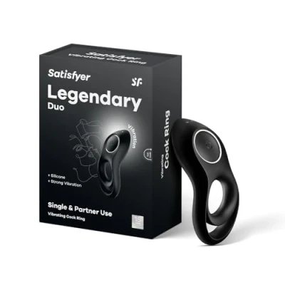 Abbildung von Satisfyer, Penis und Hodenring, Legendary Duo&#039;, wasserdicht (IPX7), wiederaufladbar, hautfreundliches Silikon