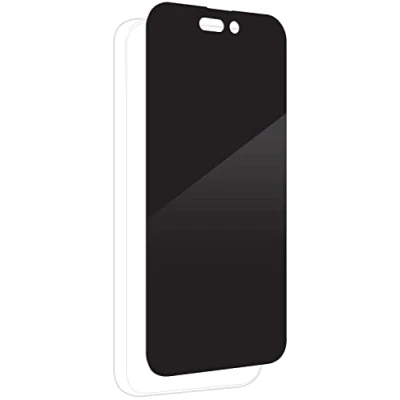 Abbildung von ZAGG InvisibleShield Glass Elite Privacy Displayschutzfolie für iPhone 14 Pro, stoßfest, kratzfest, organisch, antimikrobiell, (transparent)