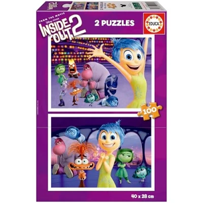 Abbildung von Educa Papppuzzles mit 100 Teilen den Bildern von Inside Out 2, Spaß für Double Game Mädchen und Jungen 6 7 8 Jahren (20100), Varié
