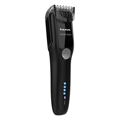 Abbildung von Taurus Hubble Zoom Elektro Friseur mit oder ohne Kabel, Rasierer, Nass und Trocken Anwendung, Laufzeit 90 min, Schnellladung, 12 stufiger Kamm, verschiedene Zubehörteile, ergonomisch, schwarz