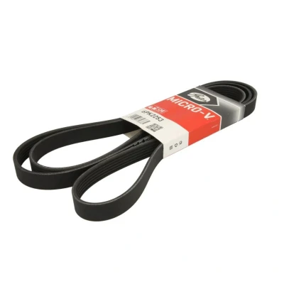 Abbildung von GATES Micro V 6PK2253 Keilrippenriemen 2253 6 Polyester, EPDM (Ethylen Propylen Dien Kautschuk) MERCEDES BENZ: C Klasse Limousine, T modell