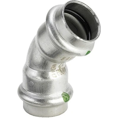 Abbildung von Viega Sanpress Inox Biegung 45 22 Edelstahl/glänzend, 435790
