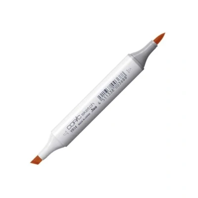 Abbildung von COPIC Sketch Marker Typ YR 14, Caramel, professioneller Pinselmarker, mit einer Super Brush Spitze und Medium Broad