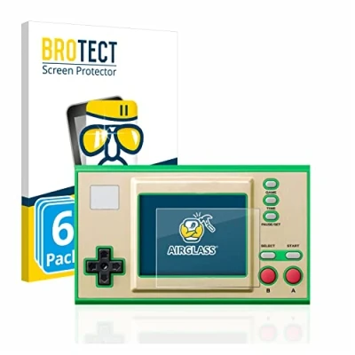 Abbildung von BROTECT Schutzglas für Nintendo Game &amp; Watch Super Mario Bros (6 Stück) Schutzfolie Panzer Folie Glas [Extrem Kratzfest 9H, Anti Fingerprint,