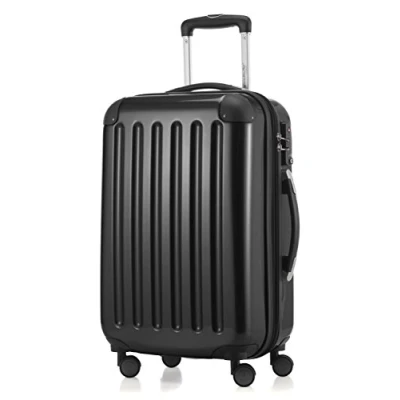 Abbildung von HAUPTSTADTKOFFER Alex Handgepäck, 55 x 38 23 cm, TSA, 4 Rollen, 42 Liter, Reisekoffer, Hartschalenkoffer, Rollkoffer, Bordgepäck Koffer, erweiterbar, Schwarz