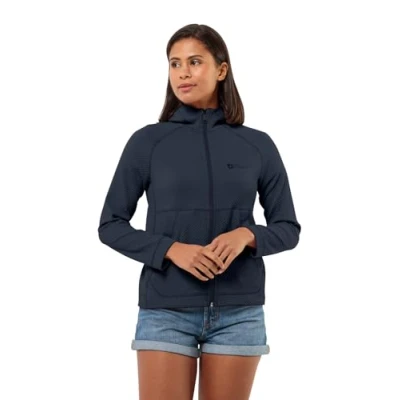 Abbildung von Jack Wolfskin Fernweh Hooded Fleecejacke, Damen, Größe: Small, Night blue