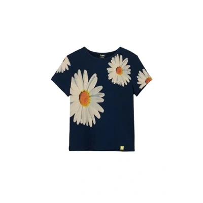 Abbildung von Desigual Daisy Tshirt print für Kinder, Größe: 128, Blue