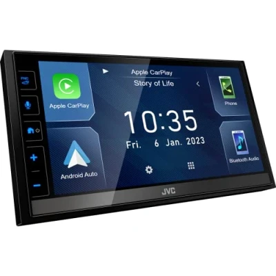 Abbildung von JVC KW M785DBW 17,3 cm (6,8&quot;) Digital Media AV Receiver mit Wireless CarPlay &amp; Android Auto (4x50W, DAB+/UKW, BT, 3X Pre Out 2,5V, USB, iPod/iPhone Control)