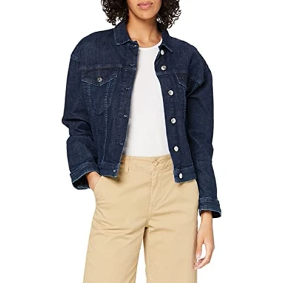 Abbildung von Yargıcı Damen Pocket Detailed Denim Jacekt Jeansjacke, Blau (MEDIUM Indigo 515), 38 (Herstellergröße: 02)