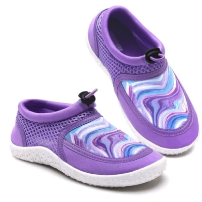 Abbildung von Wasserschuhe Kinder Mädchen Badeschuhe Kleinkind Schwimmschuhe Strandschuhe Aquaschuhe(Violett LiuLi,34)