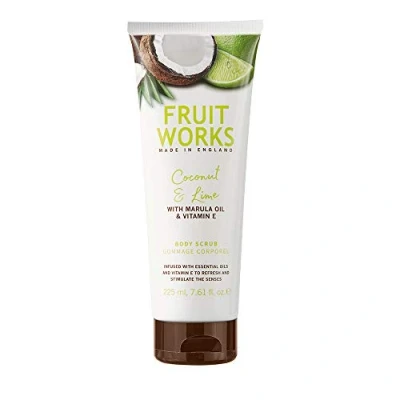 Abbildung von FRUIT WORKS Coconut &amp; Lime Cruelty Free Vegan Body Scrub With Natural Extracts 1x 225ml