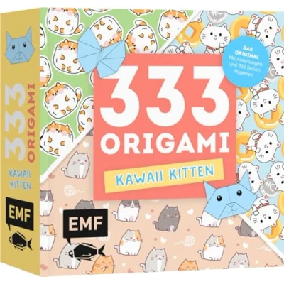 Abbildung von 333 Origami Kawaii Kitten Niedliche Papiere falten für Katzen Fans: Das Original: mit Anleitungen und feinen Papieren: Hochwertiges Papier cuten Manga Motiven