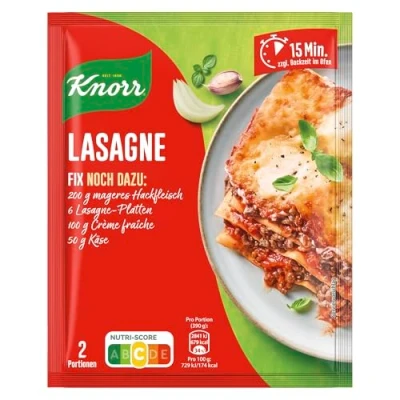 Abbildung von Knorr Fix Würzmischung Lasagne für einen leckeren Auflauf mit natürlichen Zutaten* 52 g 1 Stück